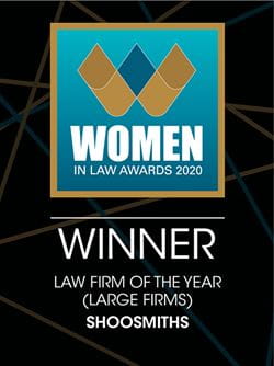Large Law Firm of the Year at the Women in Law Awards 2020